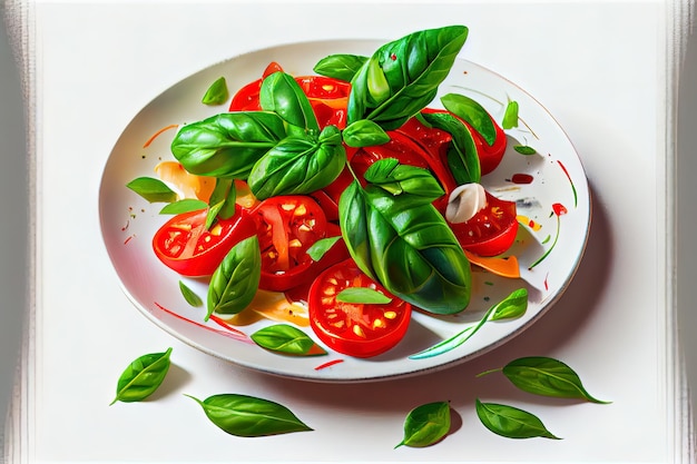 Salad with fresh tomatoes