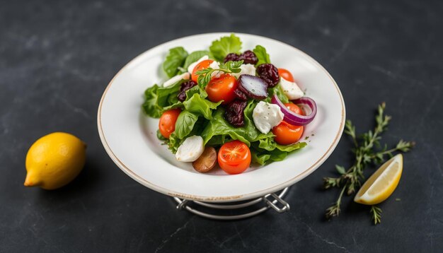 Photo a salad with radishes radishes and radishes