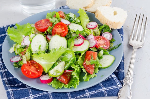 Salad with vegetables and greens