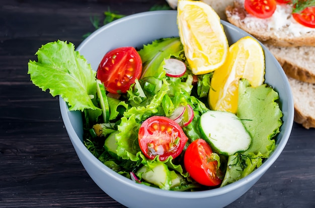 Salad with vegetables and greens