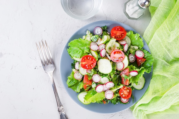 Salad with vegetables and greens