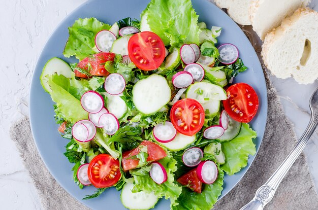 Salad with vegetables and greens