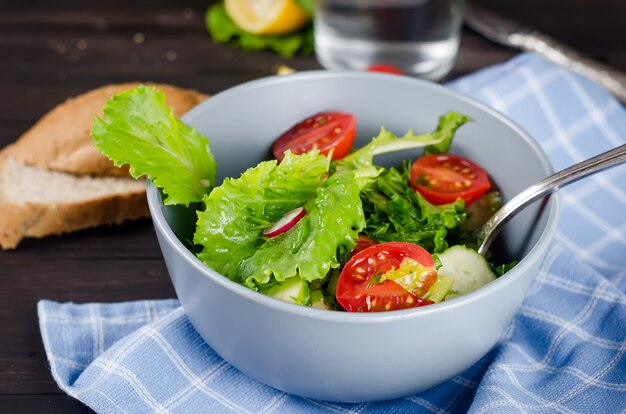 Salad with vegetables and greens