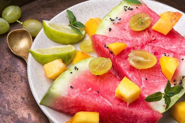 Salad with watermelon