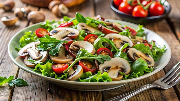 Salat mit Champignons