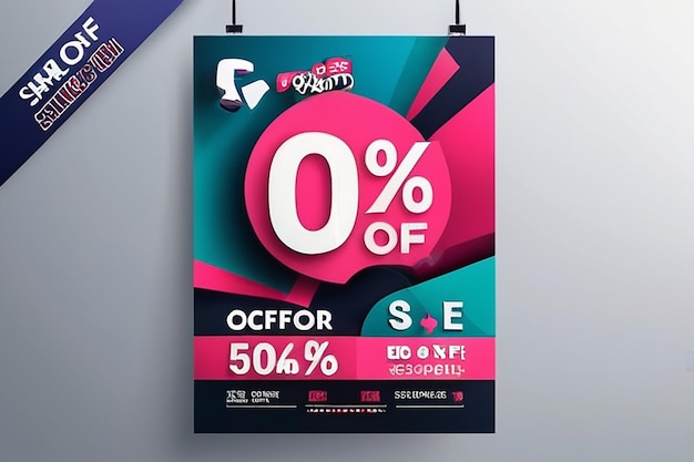 Photo sale 6 off poster design template discount banner