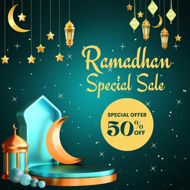 a sale banner for a month for a eid