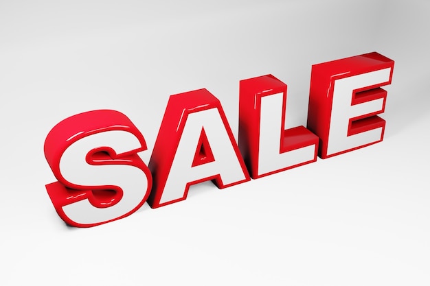 Sale Text 3D Rendering