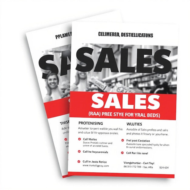 Sales a5 flyer with photo template