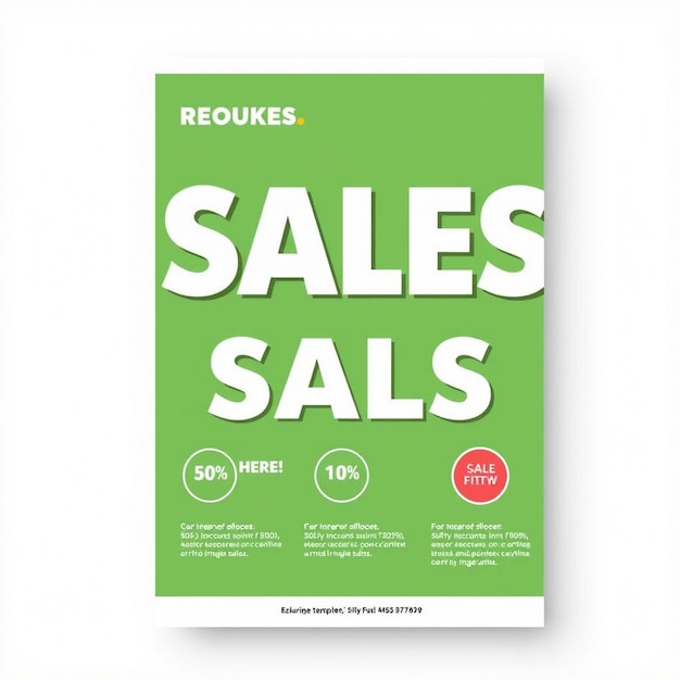 Sales a5 flyer with photo template