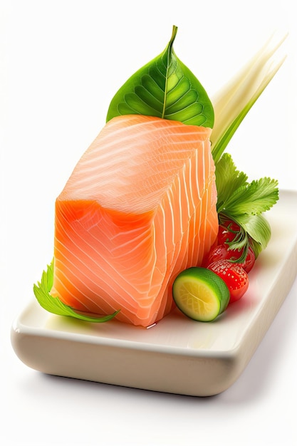 Salmon sashimi Japanese food