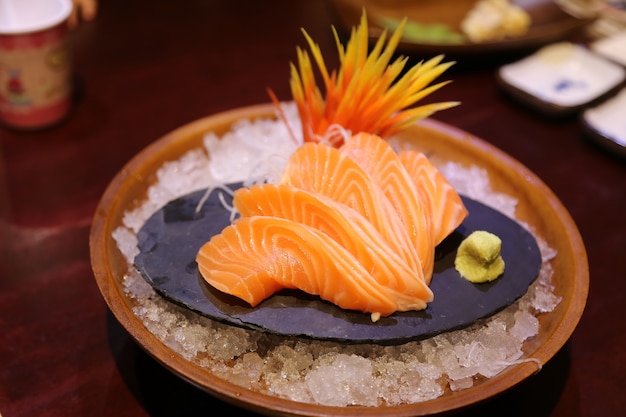 Salmon sashimi