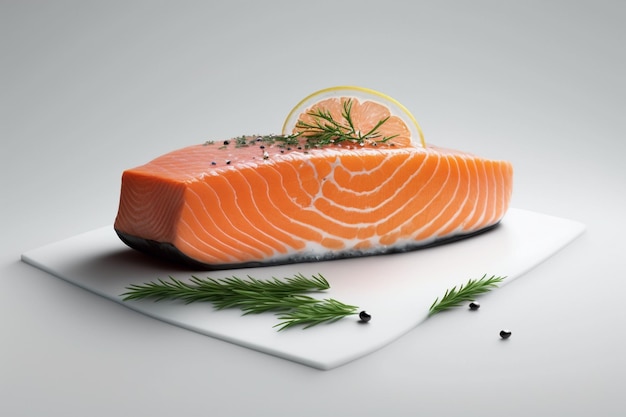 Salmon Steak Ai generative