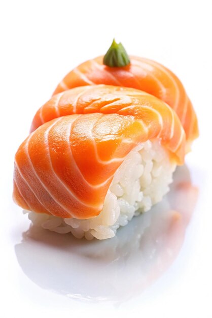 Photo salmon sushi isolated on white background