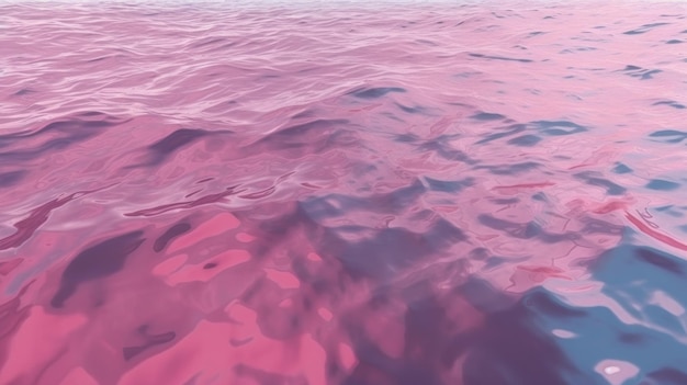 Salty Pink lake Water nature background Generative ai