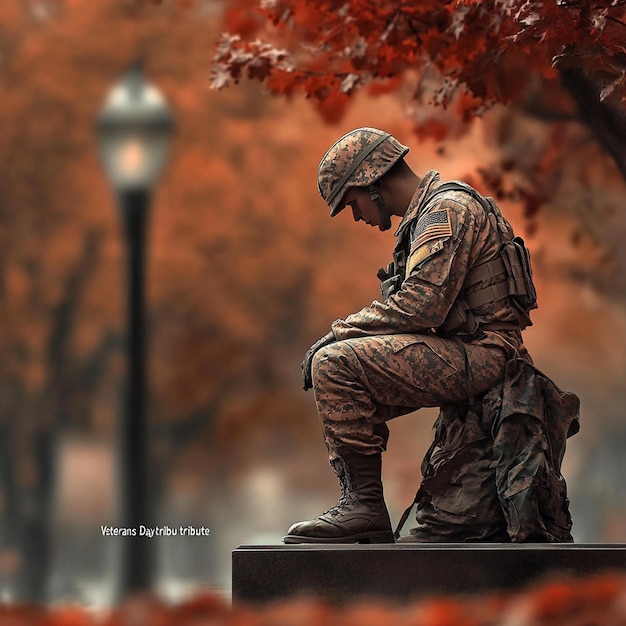 Photo saluting sacrifice powerful veterans day remembrance