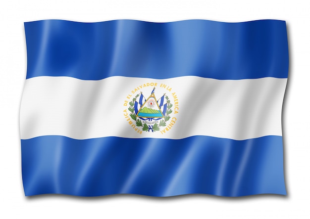 Salvadoran flag isolated