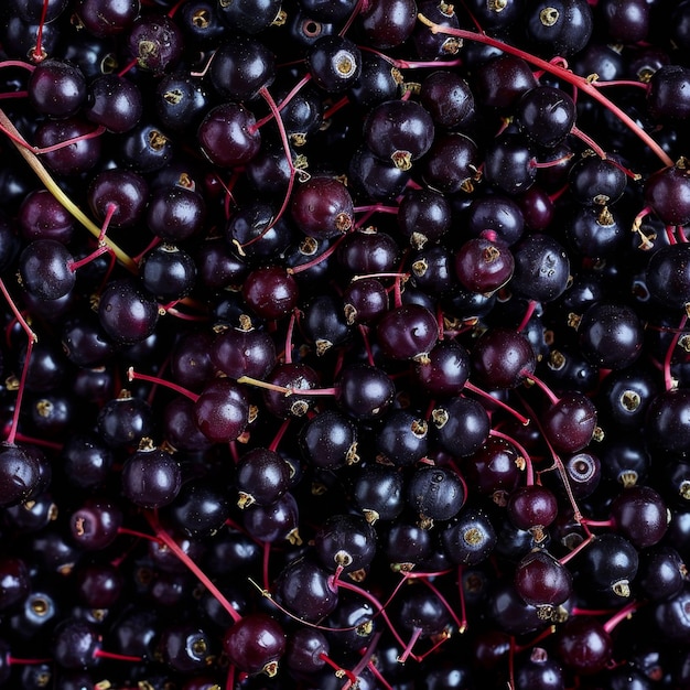 Photo sambucus texture background elder fruits pattern many elderberry mockup black berries banner elder berry