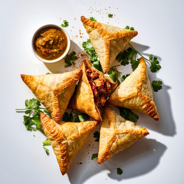 Photo samosas south african traditional food