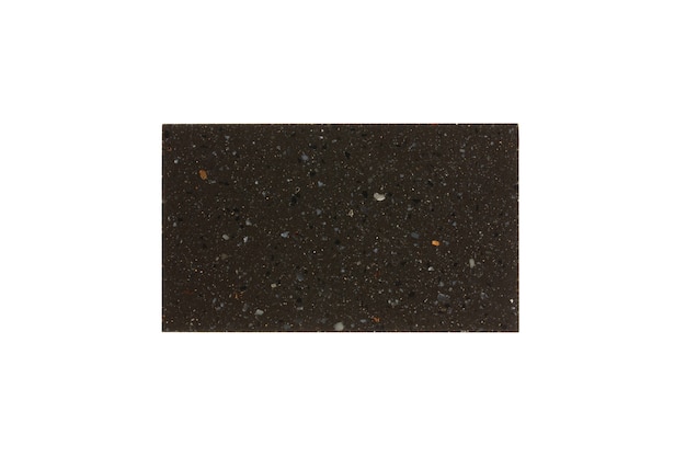 Sample of artificial stone isolated on a white background. Top view.