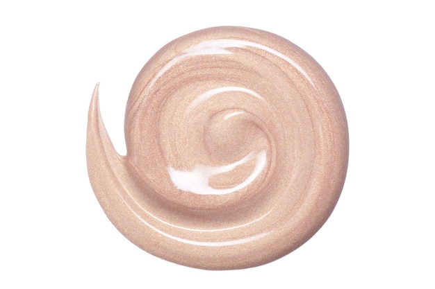 Sample of foundation for face Smear of makeup samples Tonal cream