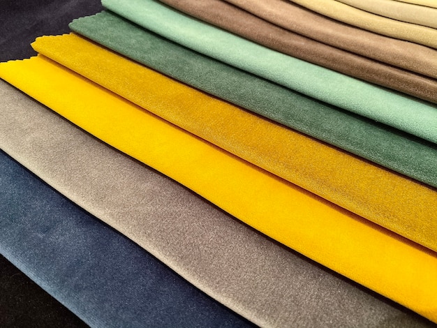 Samples of fabric for finishing the medel shades of fabric The choice of fabric for home decor