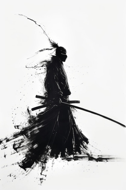 Photo samurai warrior visual photo album full of honor and the art of swordmanship and strategy