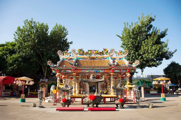 San Chao Pu Ya chinese temple or great grandfather and grandmother ancestor shrine for people visit and respect pray on December 19 2017 in Udon Thani Thailand