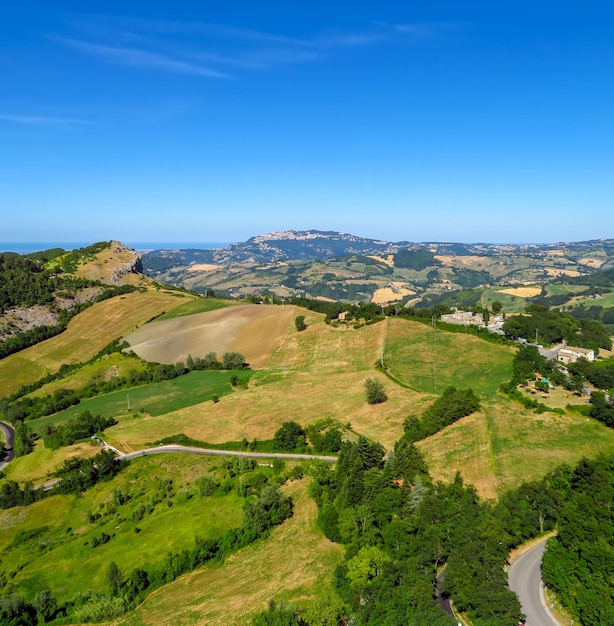 San Leo Countryside view from the Fortress