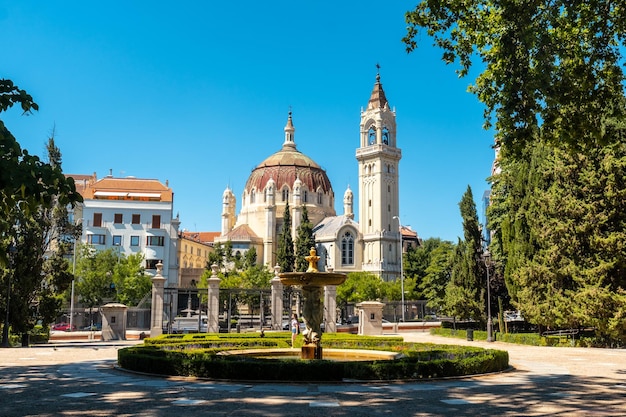 San Manuel y San Benito Parish seen from the Retiro Park in the city of Madrid Spain