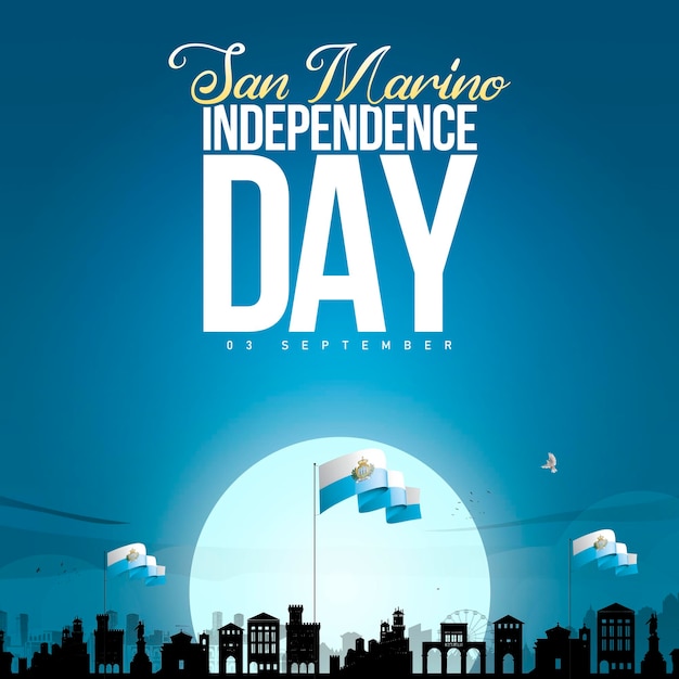 San Marino Independence Day Illustration03 September