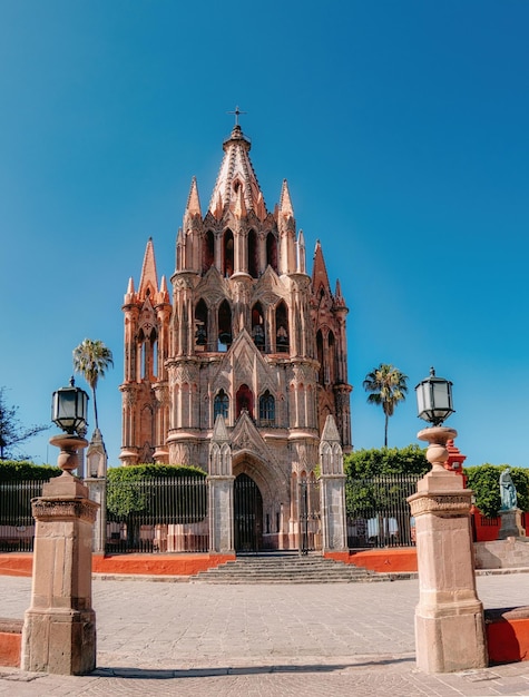 San Miguel de Allende, Landmark Parroquia De San Miguel Arcangel cathedral in historic city center