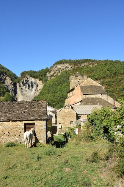 San Pedro church of Broto, Huesca province, Aragon, Spain