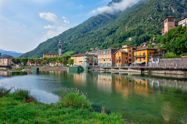 San Pellegrino Terme in the province of Bergamo in northern Italy. The area of the parish church