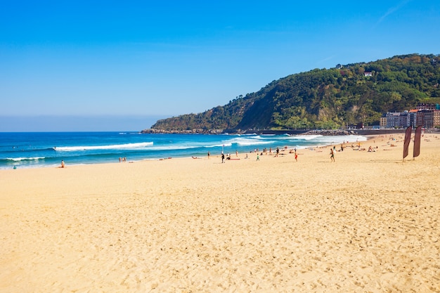 San Sebastian city beach in the Donostia San Sebastian city, Basque Country in northern Spain