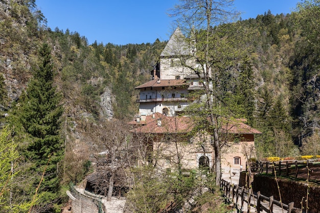 Sanctuary of San Romedio and Church of Our Lady of Sorrows Chiesa dell'Addolorata, Trentino, Italy