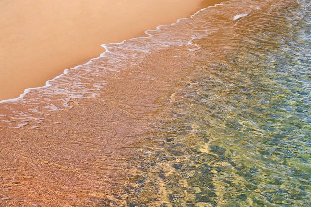 Sand beach in bay