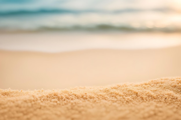 sand beach and sea blurred background