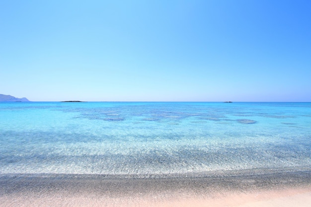 Sand beach with crystal waters Elafonisi Crete