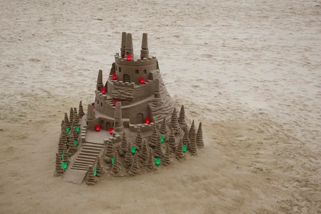 Sand castle in the beach