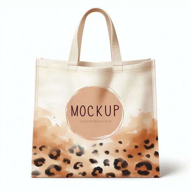 sand color shopper mockup