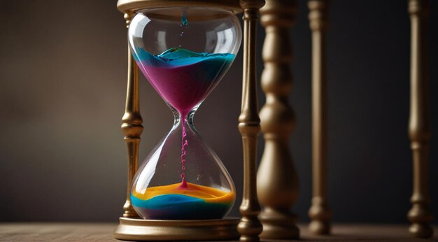 a sand colored sand in a hourglass is shown in the bottom