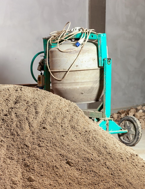 Photo sand at construction site