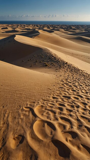 a sand dune with a sand dune in the background