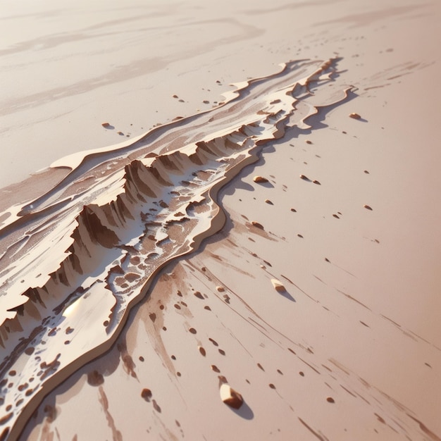 a sand dune with a wave breaking on it