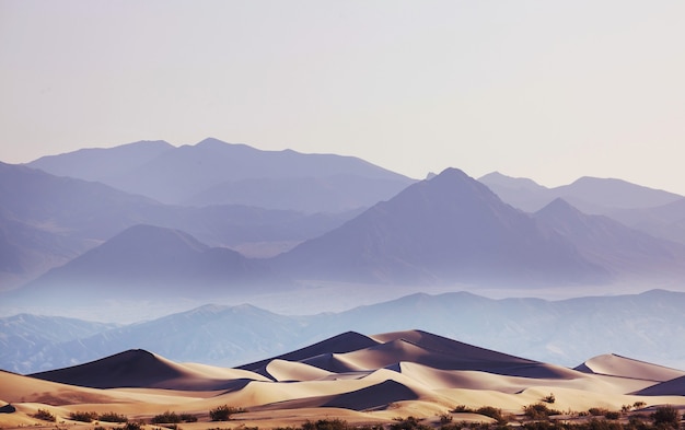 Sand dunes in California, USA. Beautiful nature landscape