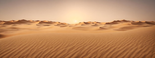 Sand dunes in desert landscape Aerial view of the dunes Beautiful sand dunes in the Sahara desert