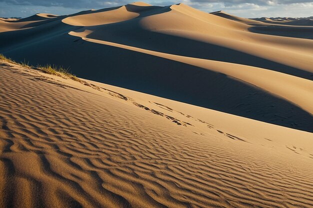 Sand dunes merging seamlessly into the open ocean