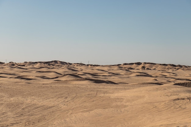 Sand dunes in the Sahara desert in Douz Kebili Tunisia