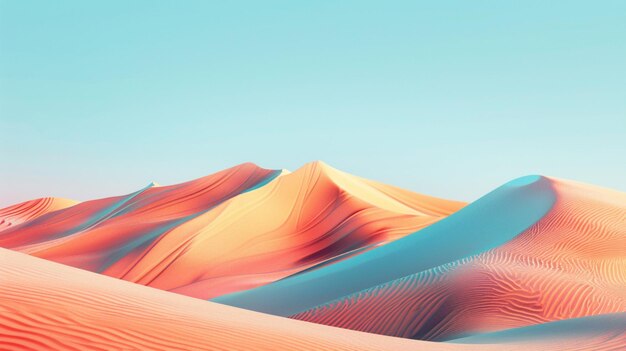 sand dunes with a blue sky and a sand dune in the background